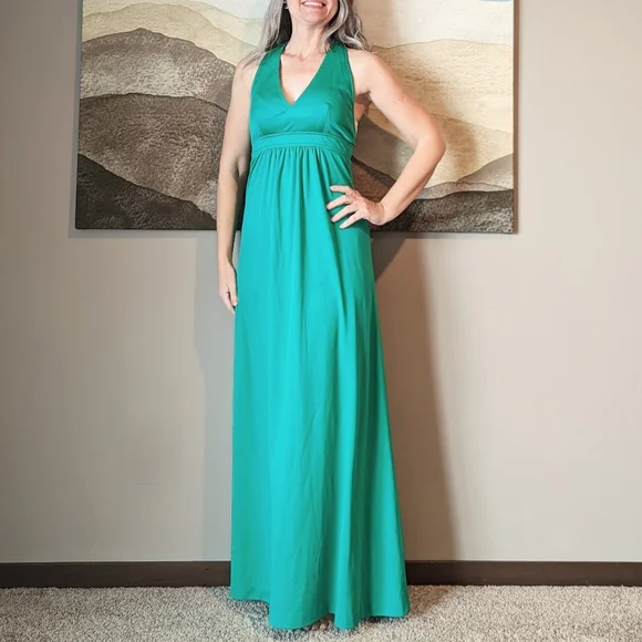 chinese dress ladies Giorgio di Sant'Angelo Biplane Knit Vintage 70s Maxi Dress S/M –  rollwithitvintage main image 0